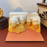 3D Art Rip Away Mountain Faces Memo Calendar - Bear Hugs