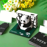 3D Art Rip Away Panda Memo Calendar - Bear Hugs