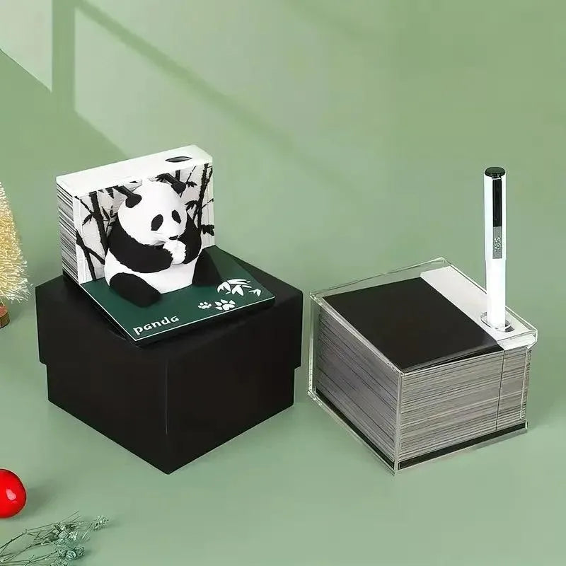 3D Art Rip Away Panda Memo Calendar - Bear Hugs