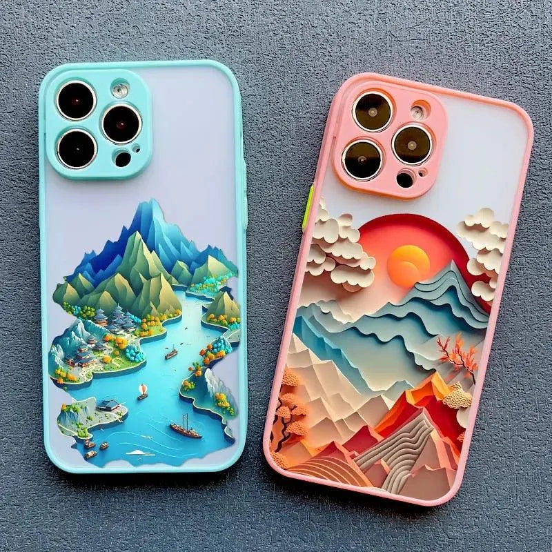 3D Beautiful Landscape Art Case (For iPhones) - Bear Hugs