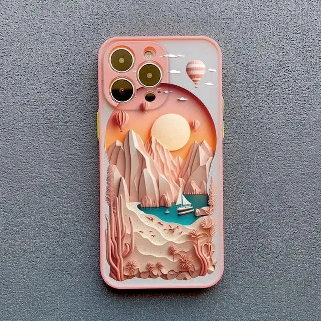 3D Beautiful Landscape Art Case (For iPhones) - Bear Hugs