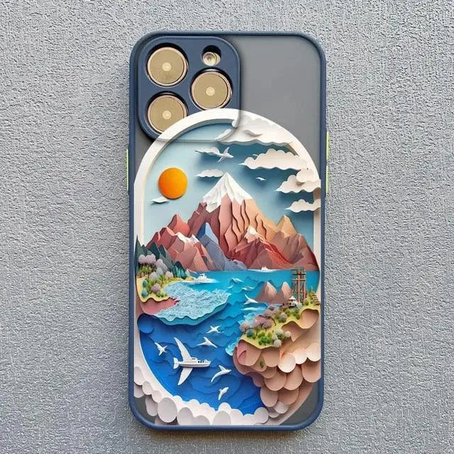 3D Beautiful Landscape Art Case (For iPhones) - Bear Hugs