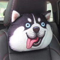 3D Cat & Dog Headrest Cushions with Seatbelt Covers - Bear Hugs