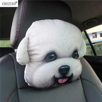 3D Cat & Dog Headrest Cushions with Seatbelt Covers - Bear Hugs