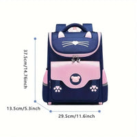 3D Cat Themed Burden Reducing Waterproof Backpack - Bear Hugs