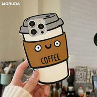 3D Coffee Cup Phone Case (For iPhones) - Bear Hugs