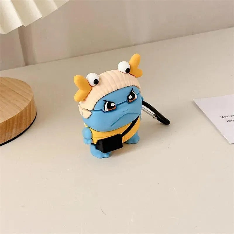 3D Cute Angry Squirtle Shock Proof Case (For Airpods) - Bear Hugs