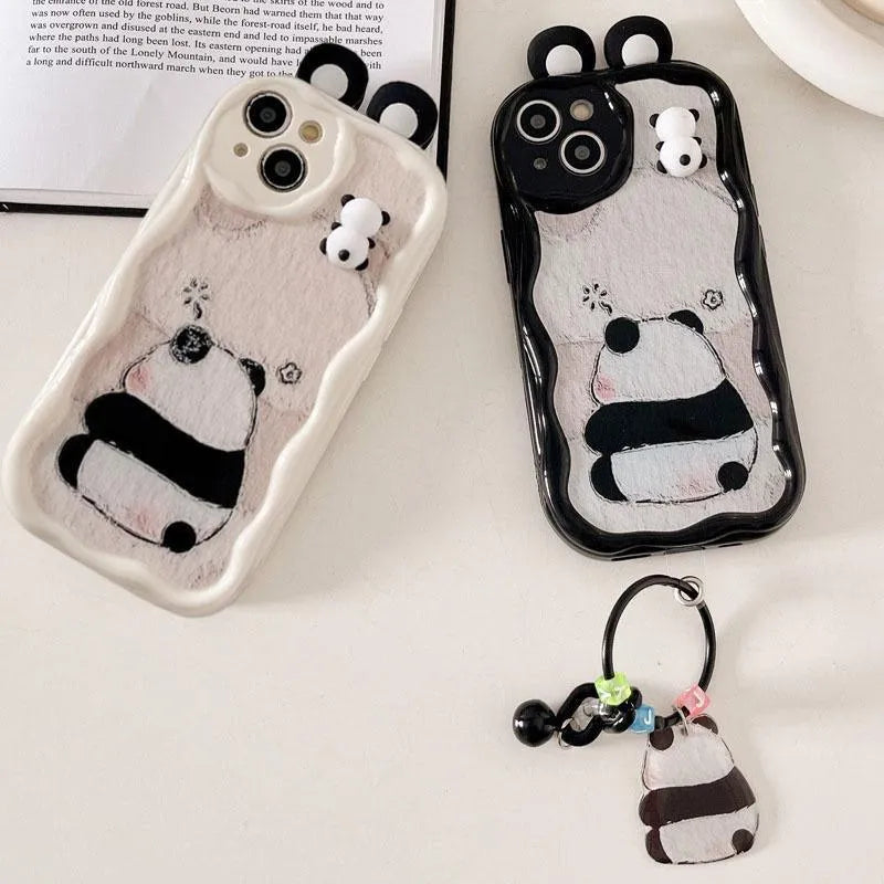 3D Cute Couple Panda Phone Case (For Samsung) - Bear Hugs