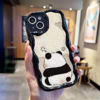 3D Cute Couple Panda Phone Case (For Samsung) - Bear Hugs