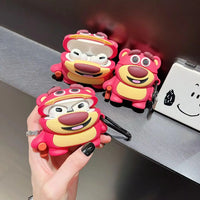 3D Cute Strawberry Lotso Bear AirPods Case - Bear Hugs