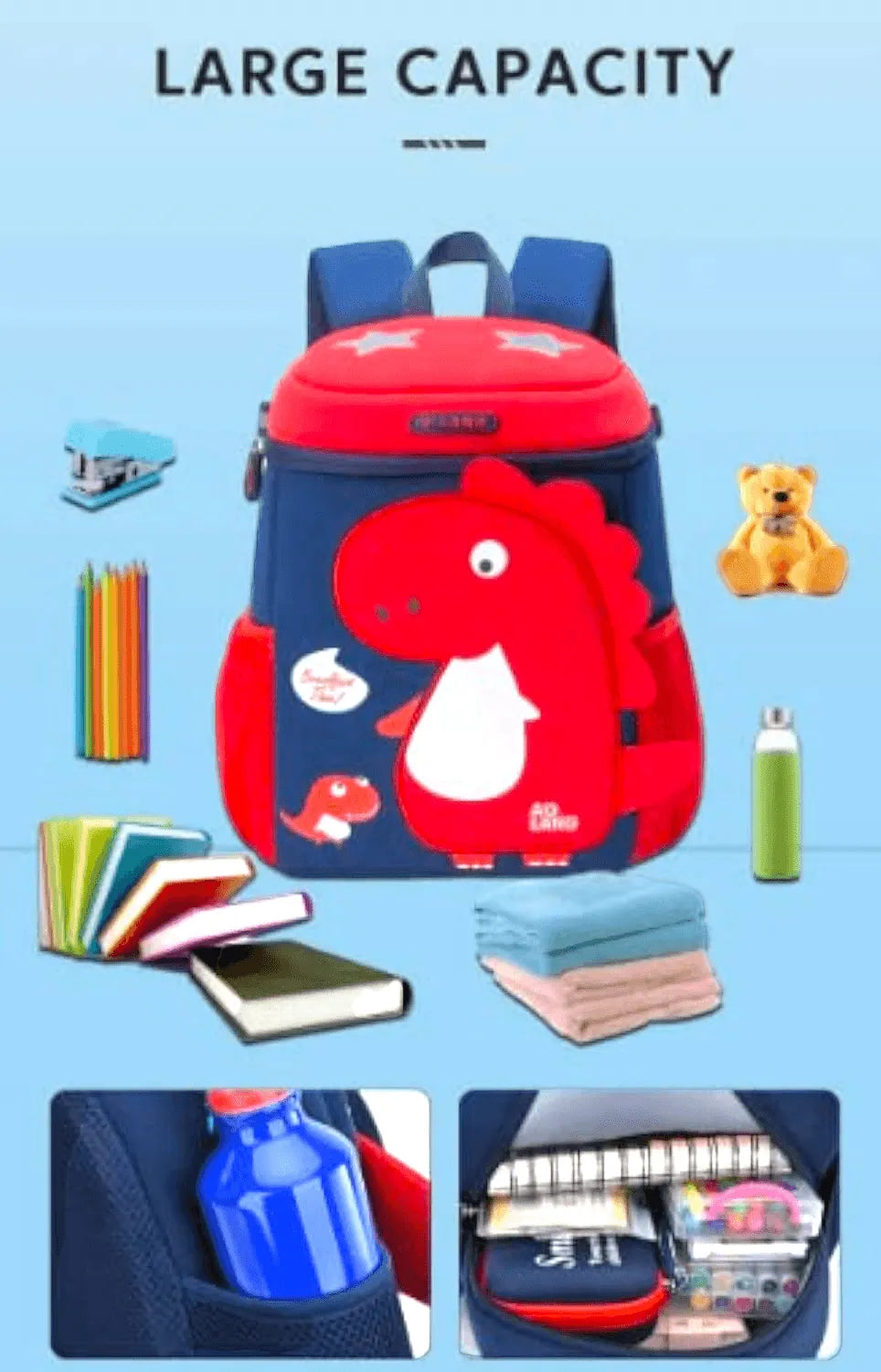 3D Dinosaur Kindergarten Kids Backpack - Bear Hugs