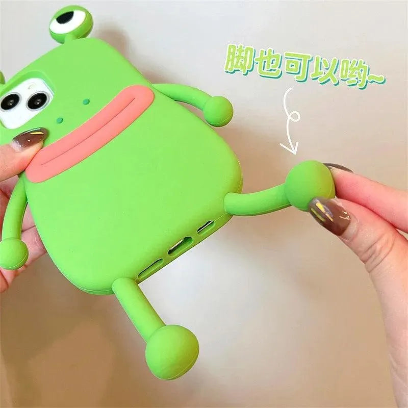 3D Frog Shaped Phone Case (For iPhones) - Bear Hugs