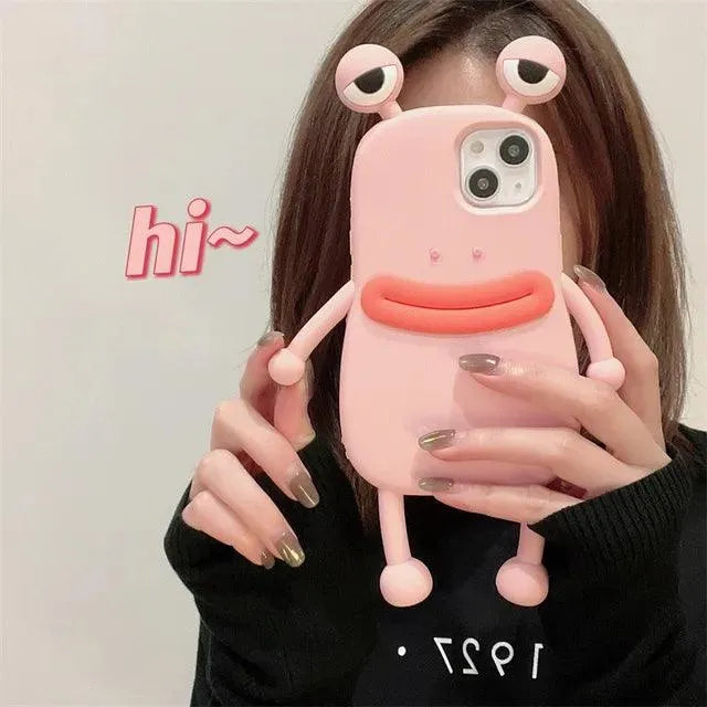 3D Frog Shaped Phone Case (For iPhones) - Bear Hugs