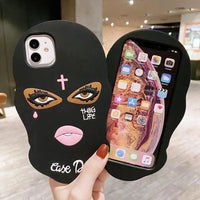 3D Funny Thug Face Phone Case (For iPhones) - Bear Hugs