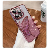 3D Glitter Butterfly Quicksand Case (For iPhone) - Bear Hugs