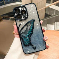 3D Glitter Butterfly Quicksand Case (For iPhone) - Bear Hugs