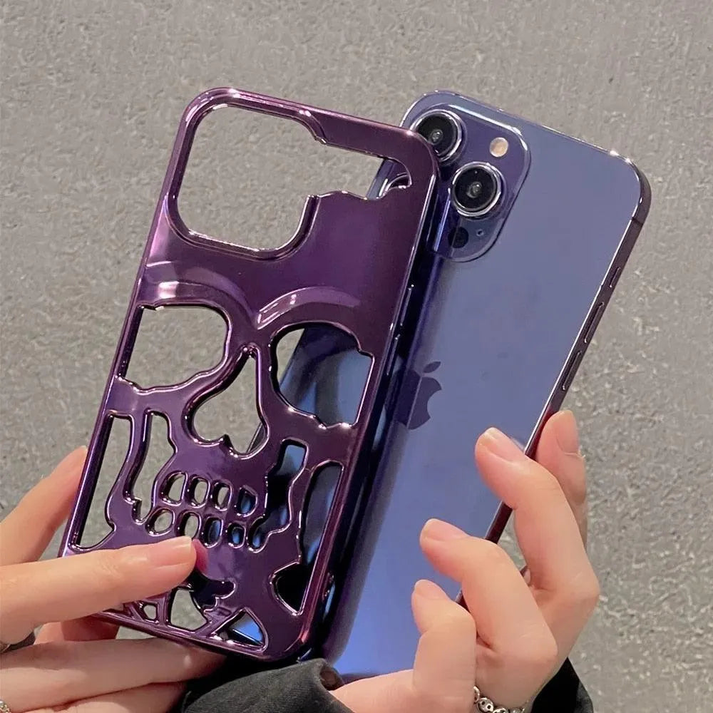 3D Hollow Skull Phone Case (For iPhones) - Bear Hugs