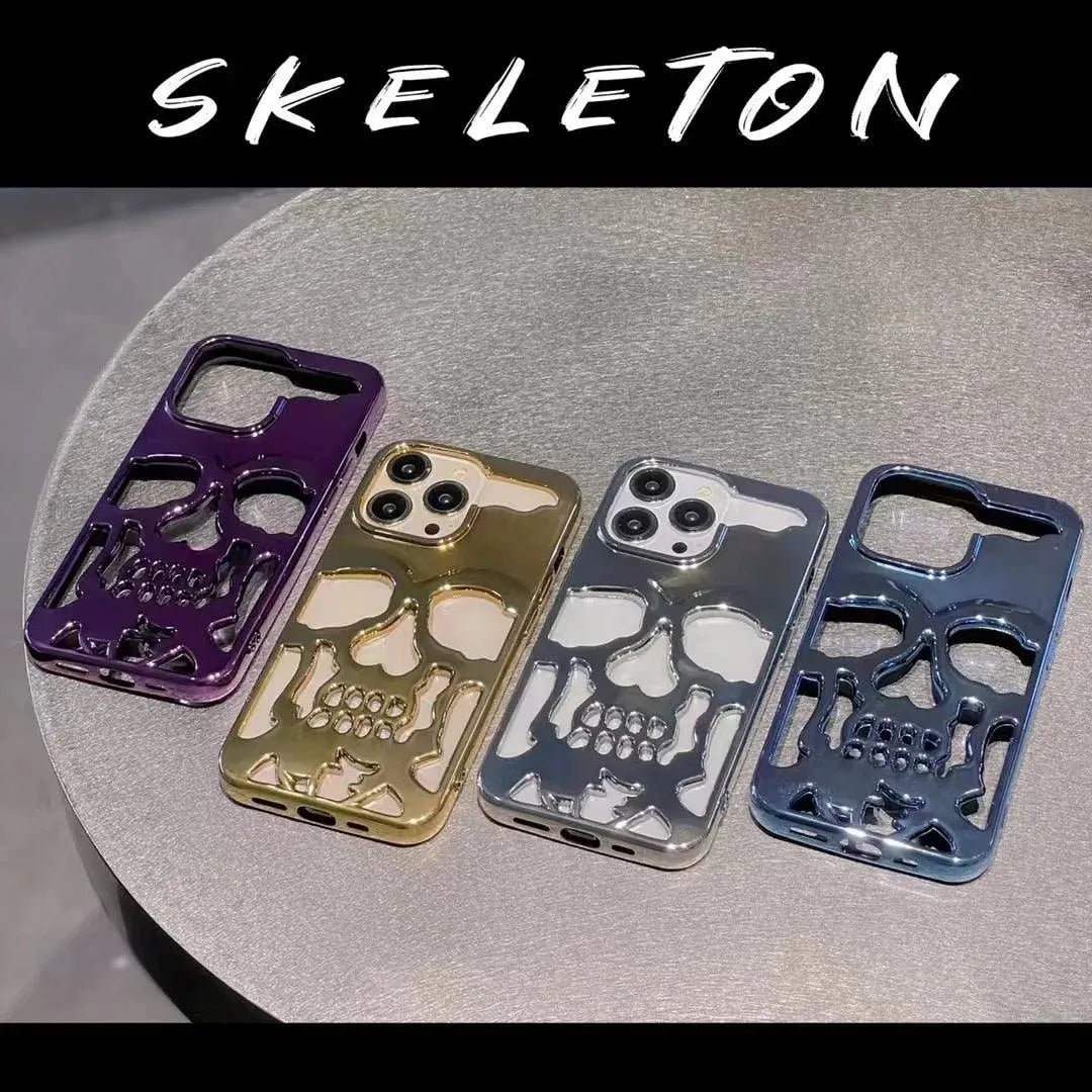 3D Hollow Skull Phone Case (For iPhones) - Bear Hugs