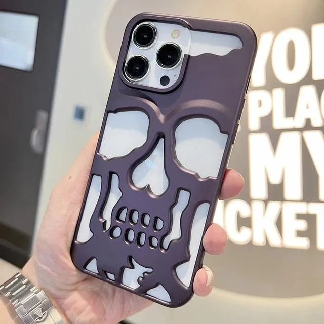 3D Hollow Skull Phone Case (For iPhones) - Bear Hugs