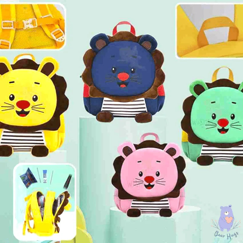 3D Lion Cub Kindergarten Kids Backpack 1-6 Years - Bear Hugs