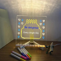 3D Luminous Glow Noteboard (Mono and Colour Options) - Bear Hugs