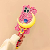 3D Moon Wand Holder Case (For iPhones) - Bear Hugs