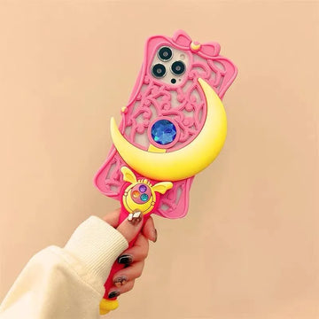 3D Moon Wand Holder Case (For iPhones) - Bear Hugs