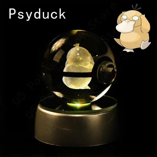 3D Pokemon Crystal Pokeball Night Lamp - Bear Hugs