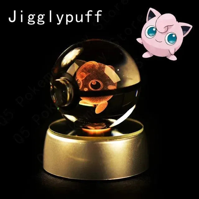 3D Pokemon Crystal Pokeball Night Lamp - Bear Hugs