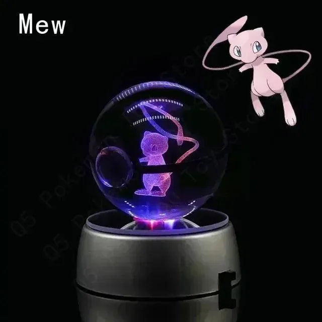 3D Pokemon Crystal Pokeball Night Lamp - Bear Hugs