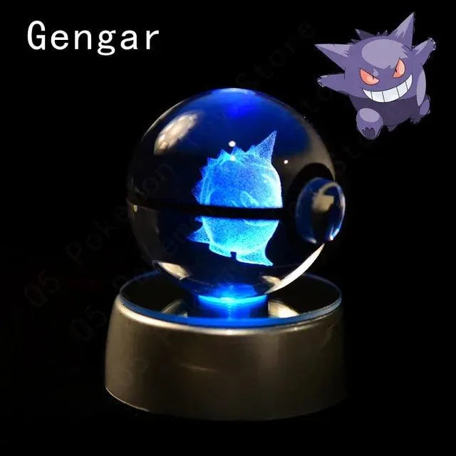 3D Pokemon Crystal Pokeball Night Lamp - Bear Hugs