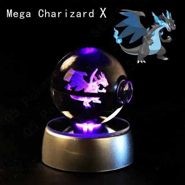 3D Pokemon Crystal Pokeball Night Lamp - Bear Hugs