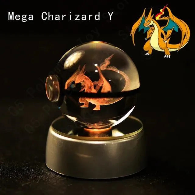 3D Pokemon Crystal Pokeball Night Lamp - Bear Hugs