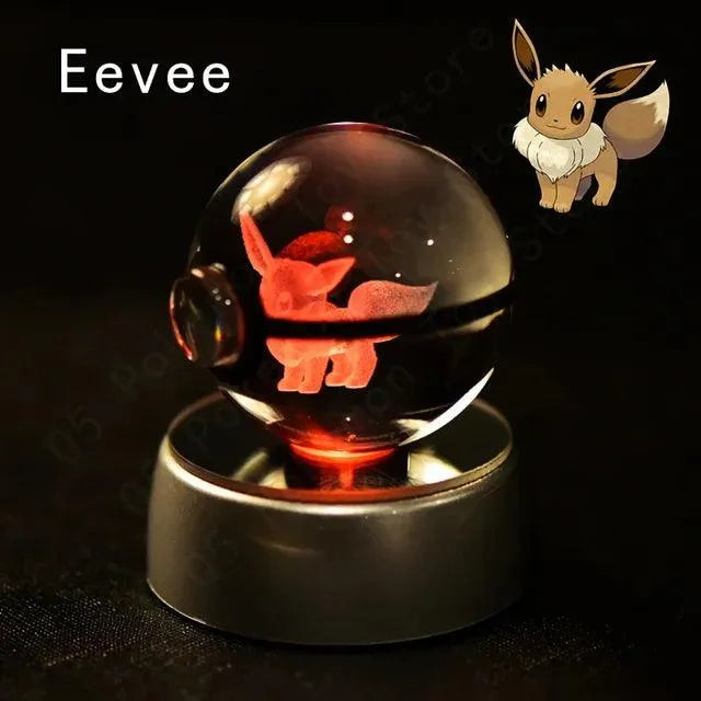 3D Pokemon Crystal Pokeball Night Lamp - Bear Hugs