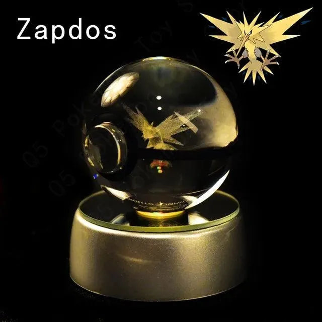 3D Pokemon Crystal Pokeball Night Lamp - Bear Hugs