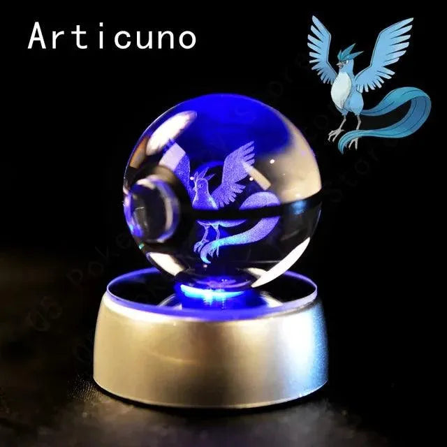 3D Pokemon Crystal Pokeball Night Lamp - Bear Hugs