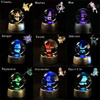 3D Pokemon Crystal Pokeball Night Lamp - Bear Hugs