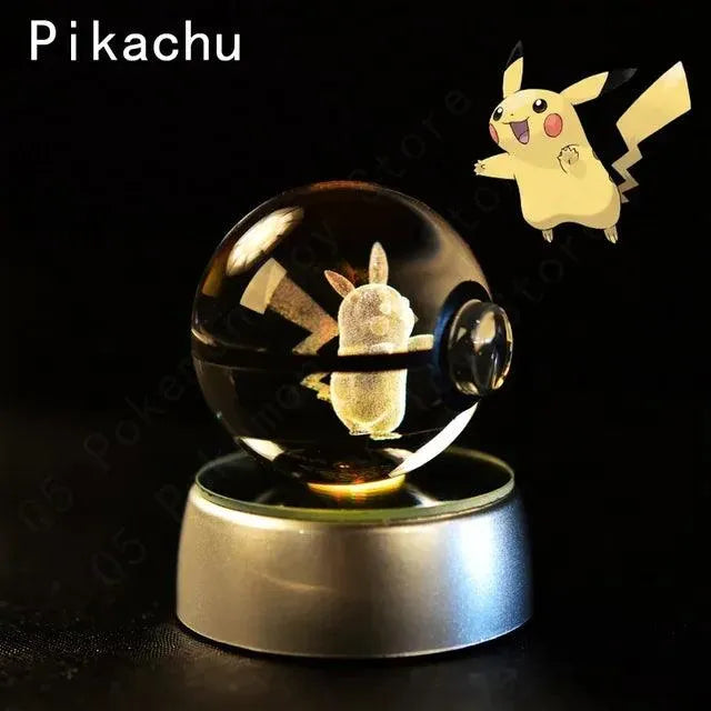 3D Pokemon Crystal Pokeball Night Lamp - Bear Hugs