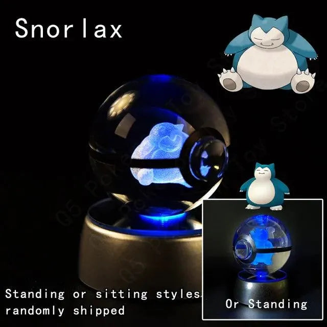 3D Pokemon Crystal Pokeball Night Lamp - Bear Hugs