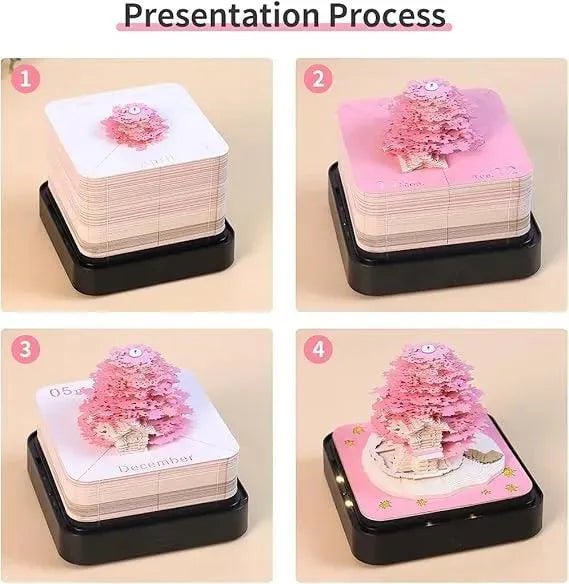 3D Rip Away Beautiful Tree Memo Calendar - Bear Hugs