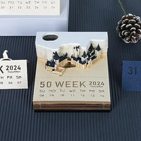 3D Rip Away LED Castle Memo Calendar - Bear Hugs