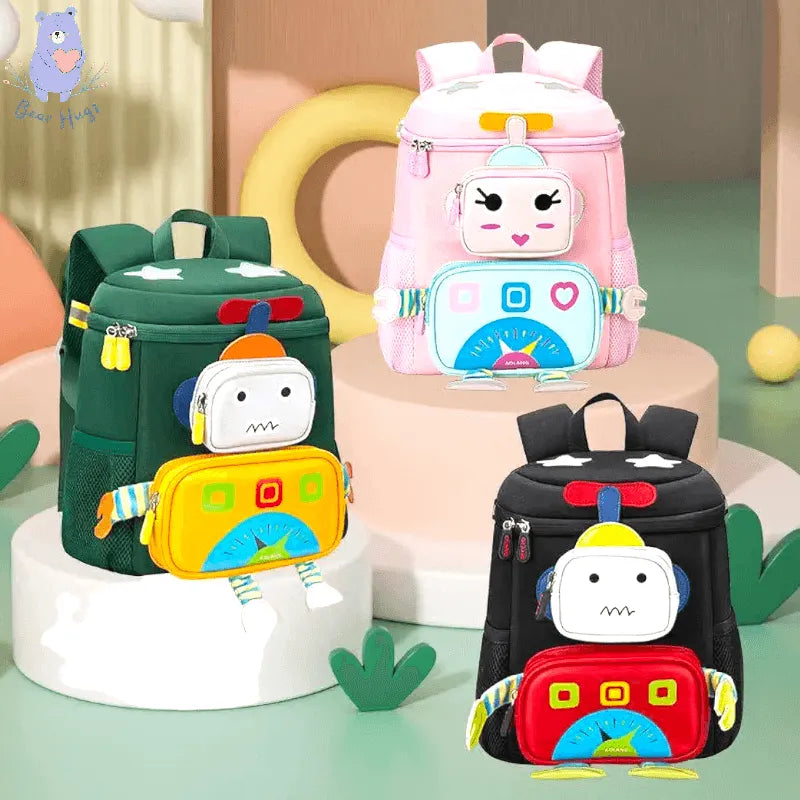 3D Robot Kindergarten Kids Backpack - Bear Hugs