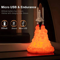 3D Rocket Spaceship Night Light - Bear Hugs