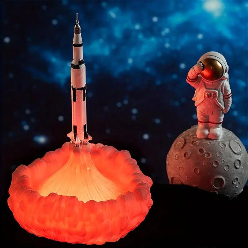 3D Rocket Spaceship Night Light - Bear Hugs