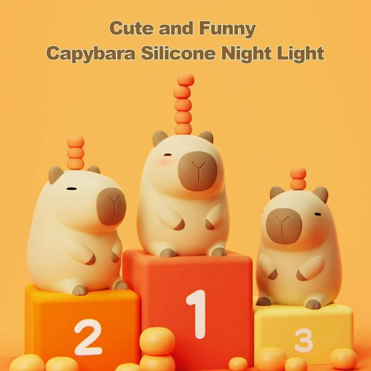 3D Silicon Capybara Night Lamp - Bear Hugs