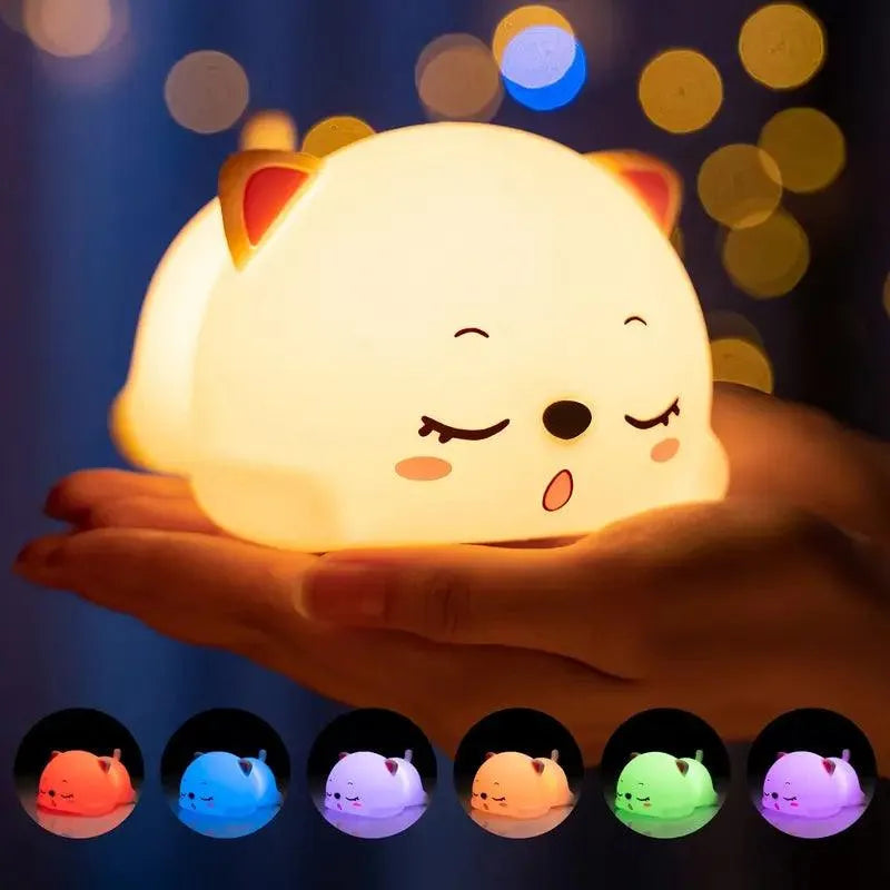 3D Silicon Cute Cat Night Lamp - Bear Hugs