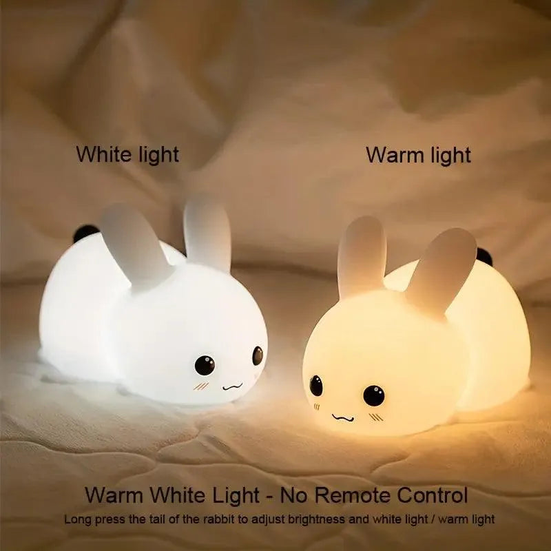 3D Silicon Cute Rabbit Night Lamp - Bear Hugs