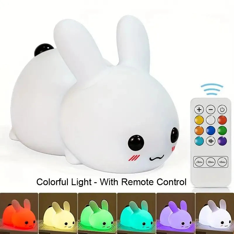 3D Silicon Cute Rabbit Night Lamp - Bear Hugs