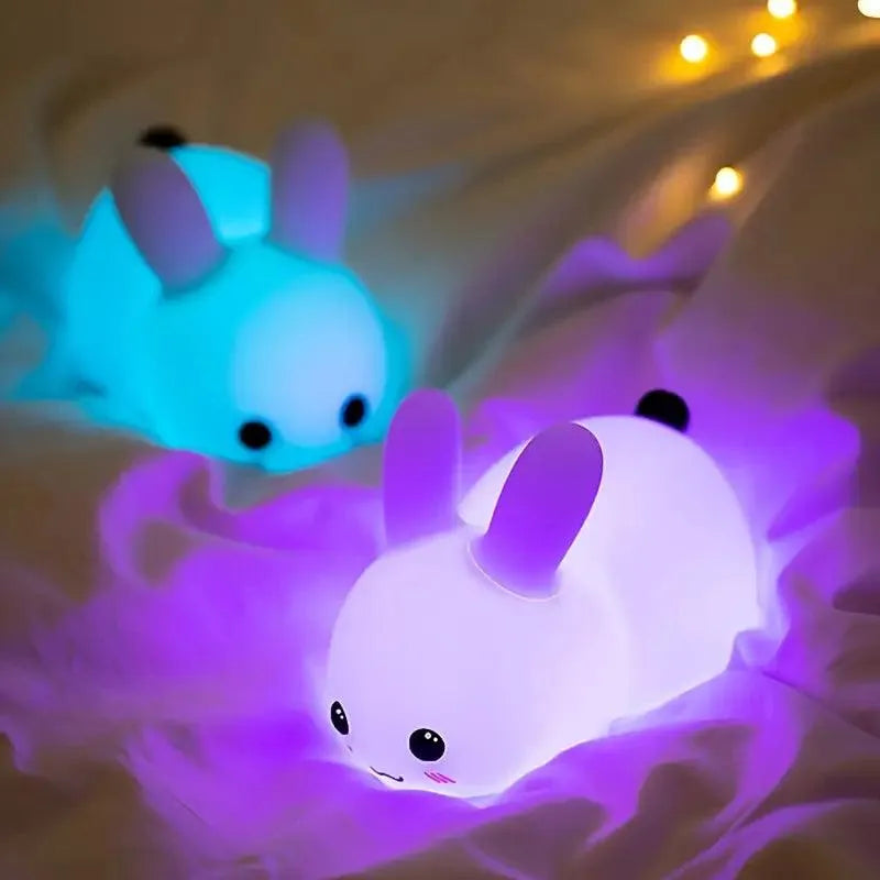 3D Silicon Cute Rabbit Night Lamp - Bear Hugs