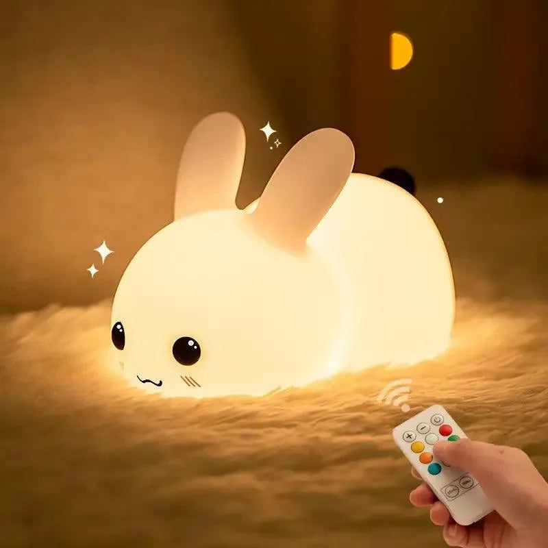 3D Silicon Cute Rabbit Night Lamp - Bear Hugs